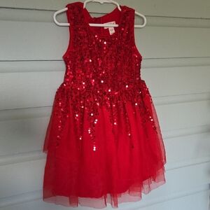 Cat & Jack Shimmering Red Sequin Dress